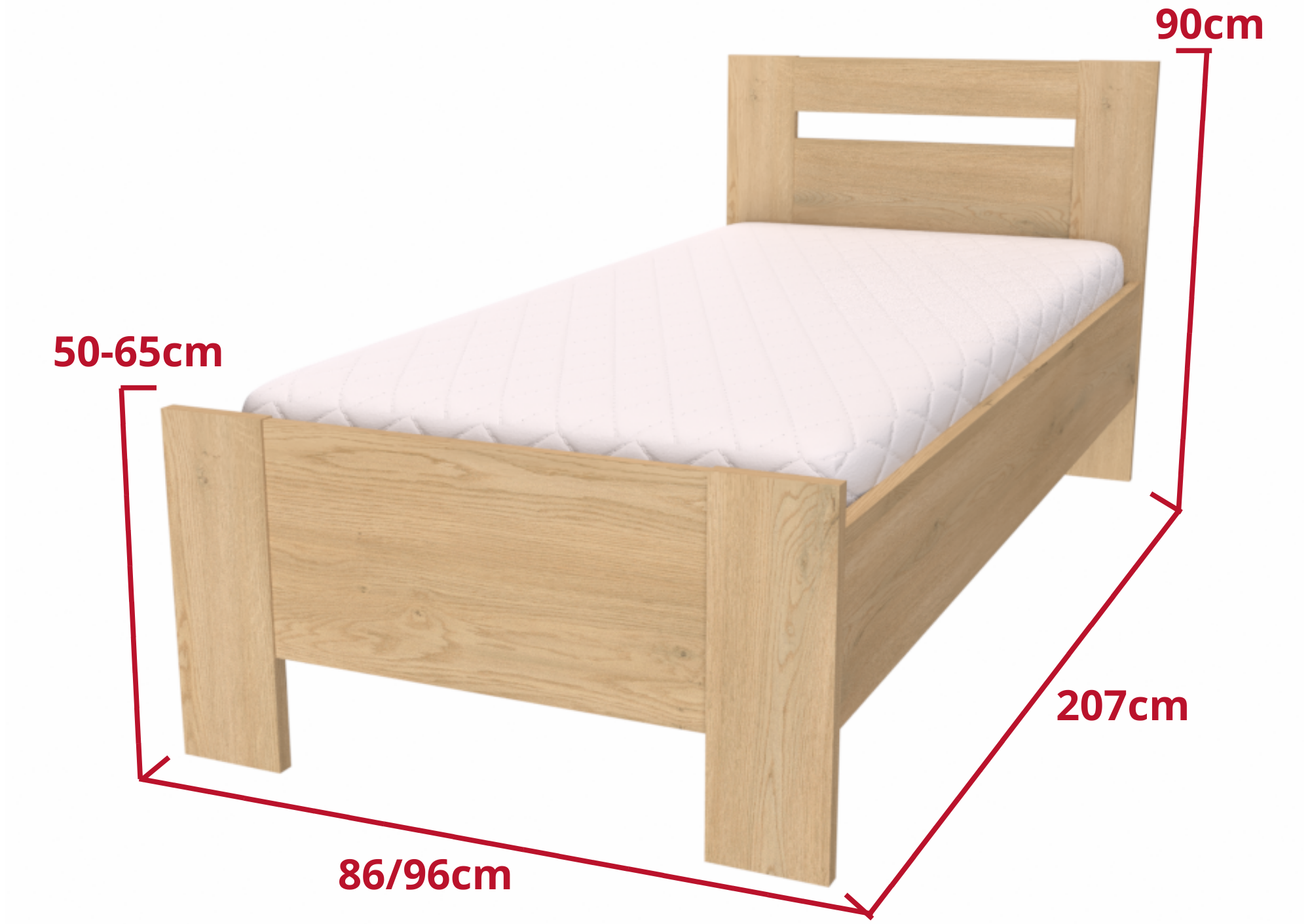 Rozměry postele LOTA